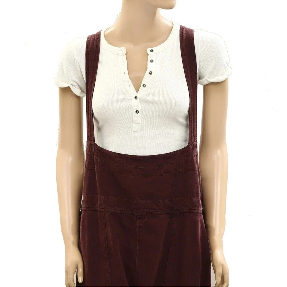 Free People We The Free Felix Tapered Overalls Jumpsuit Dress Pinafore M 288769
